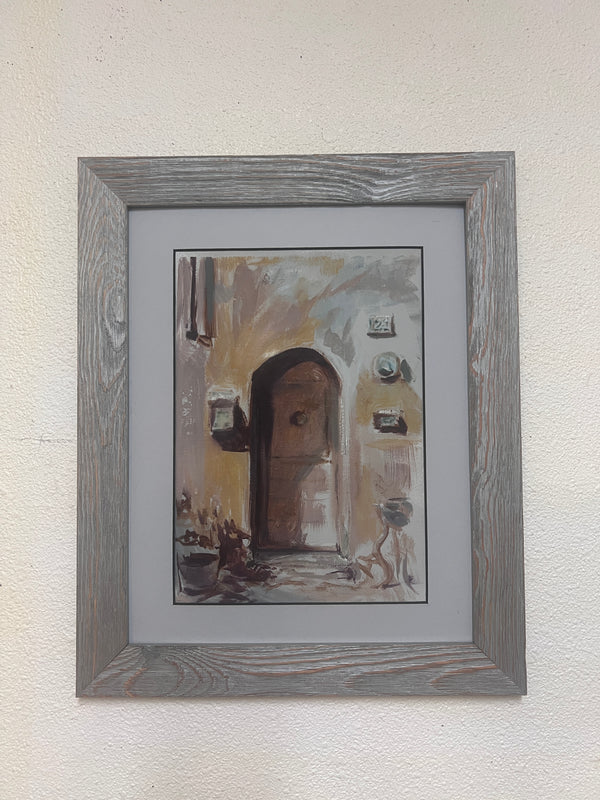 Oil Painting of an Italian Door